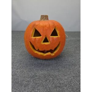 1993 Trendmasters Light Up Halloween Jack-O-Lantern 9.5" Foam Pumpkin — Works!